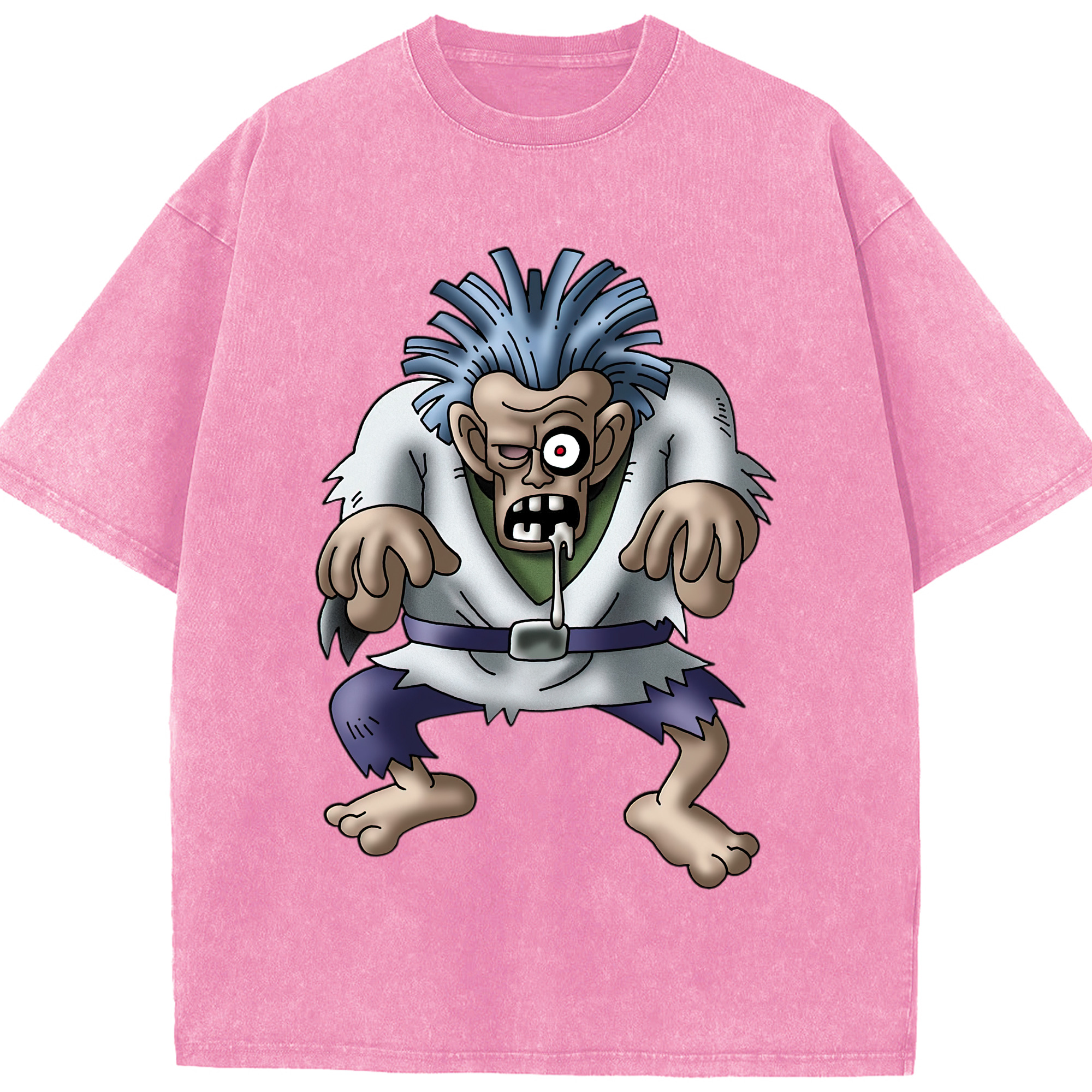 （画像用） ドラゴンクエスト Doragon Kuesuto Dragon Quest 綿100% ヴィンテージ風 半袖Tシャツ（フロントプリント）